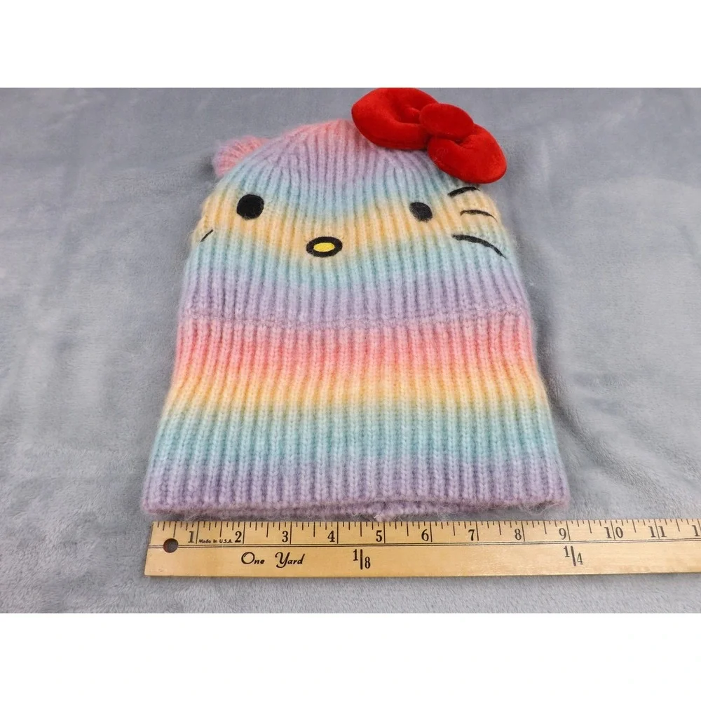 Hello Kitty Beanie/Hat‎ by Sanrio One Size Pastel/Multi Color Fleece Lined